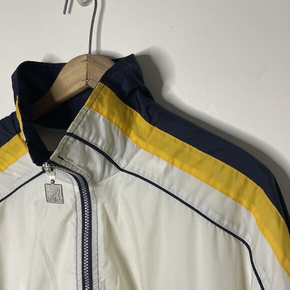 VTG 80s 90s Quinnipiac University Tennis Nylon Zip Up Jacket Men XL Academia Ivy - Picture 5 of 16